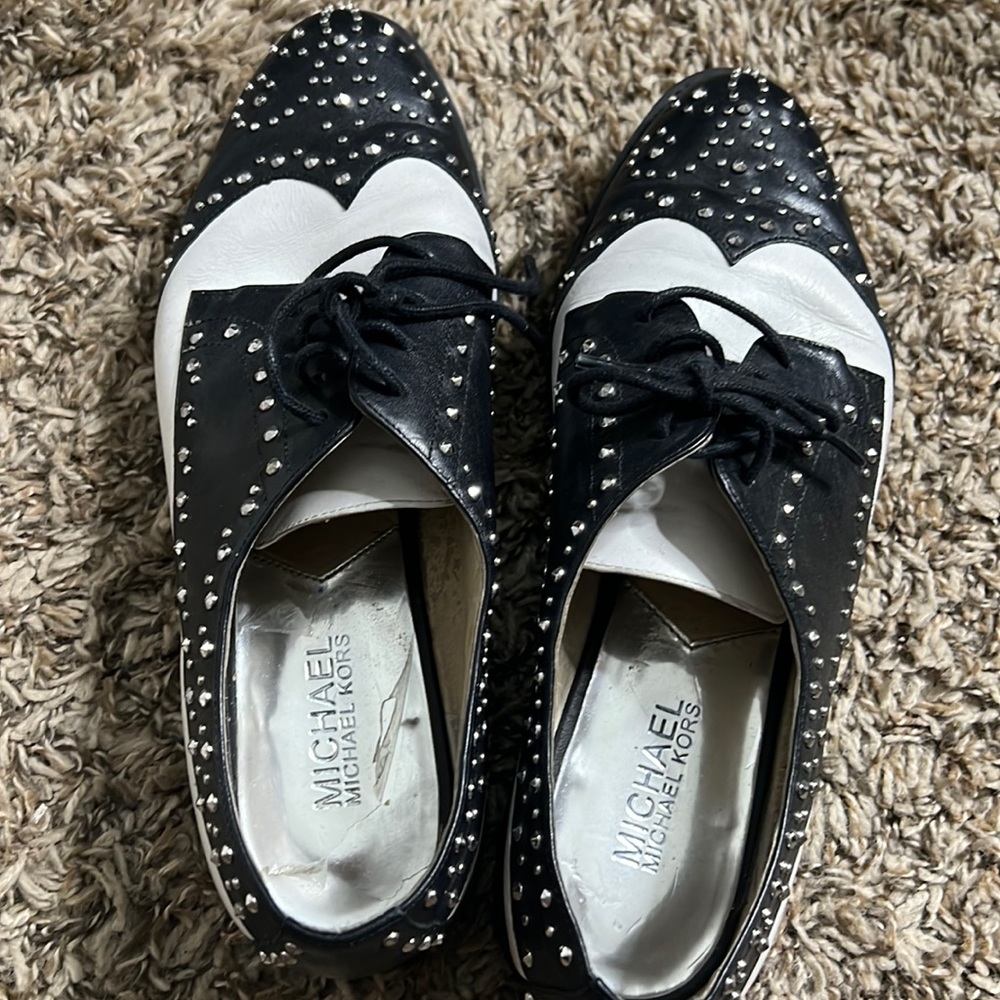 Black and white with studs